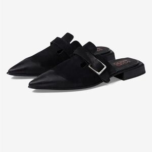 AS 98 Ayden black leather pointed toe mule